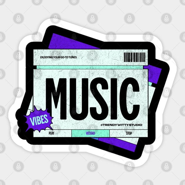 Music Vibes Sticker by TEENIE DESIGN